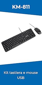 Kit tastiera e mouse USB KM-811